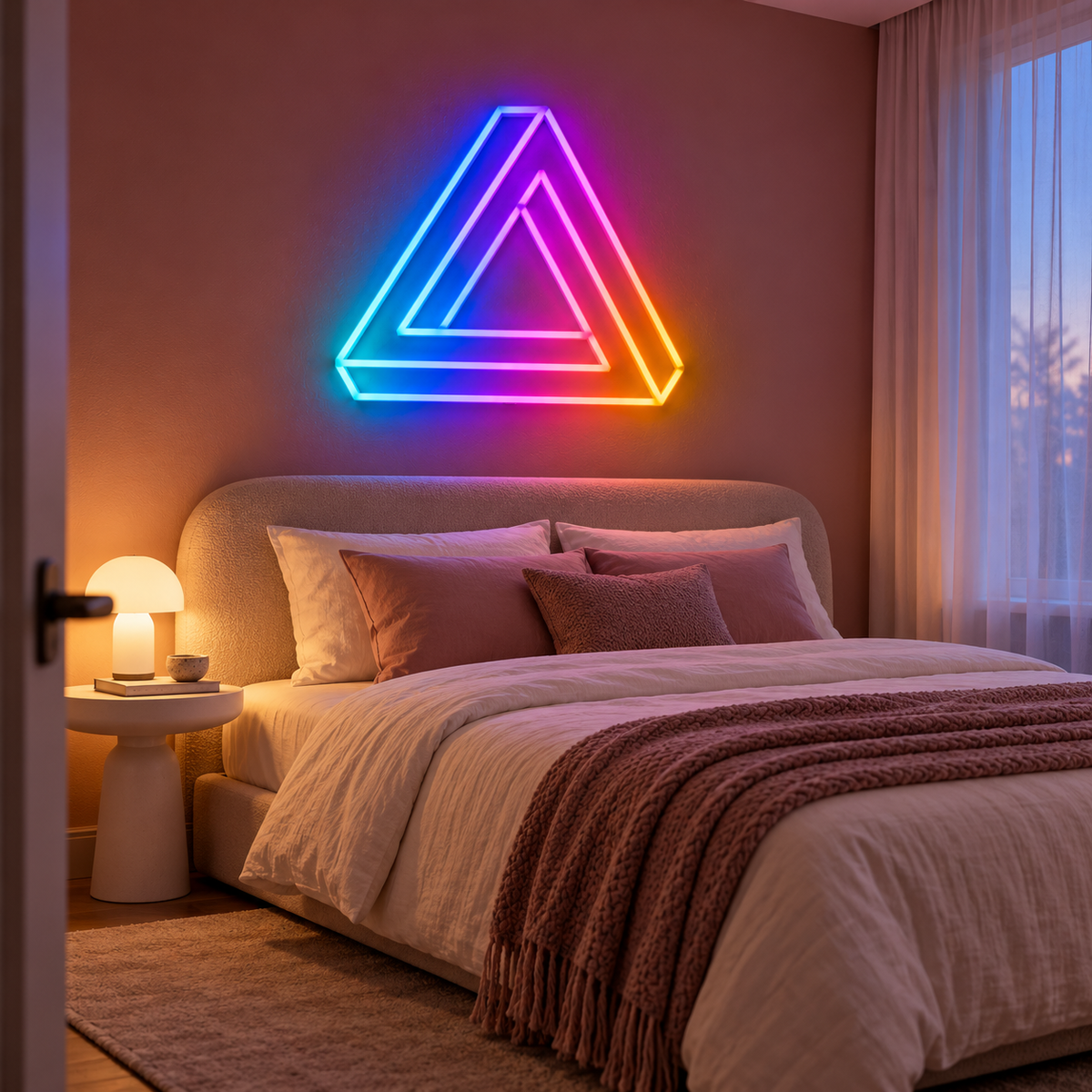 Impossible Triangle RGB LED Wall Light — 24″