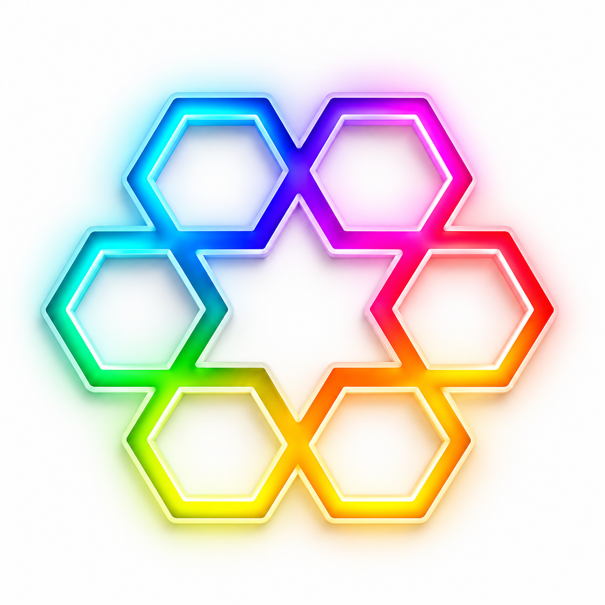 Interlocking Hexagons RGB LED Wall Light — 24″ Tall