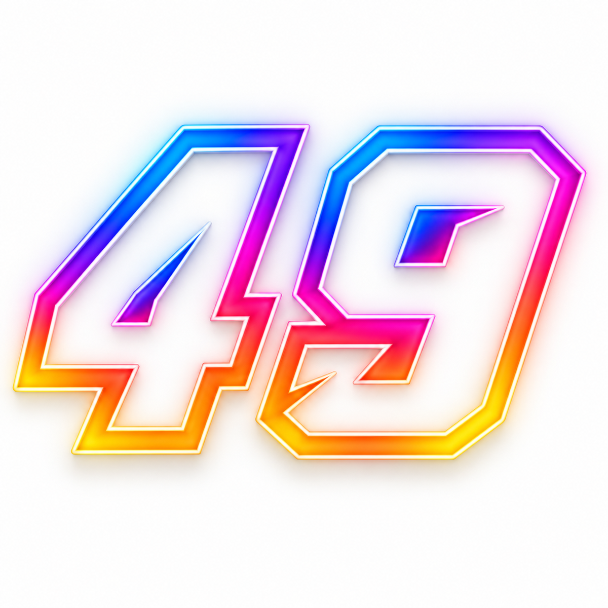 Motorsport Number 49 RGB LED Wall Light — 24″