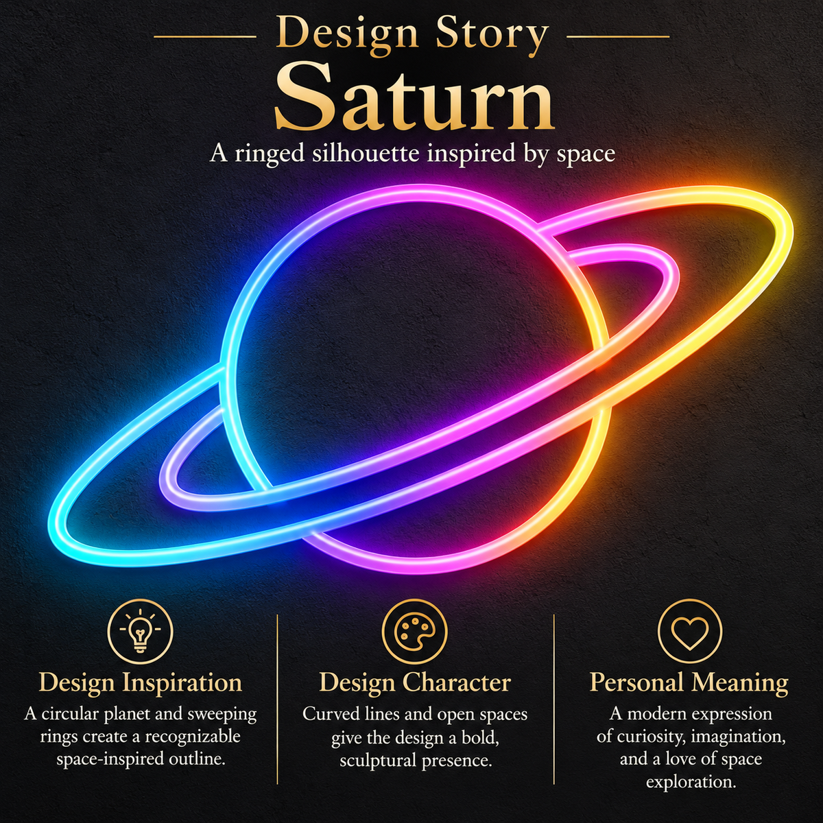 Saturn RGB LED Wall Light — Approx. 43.4″