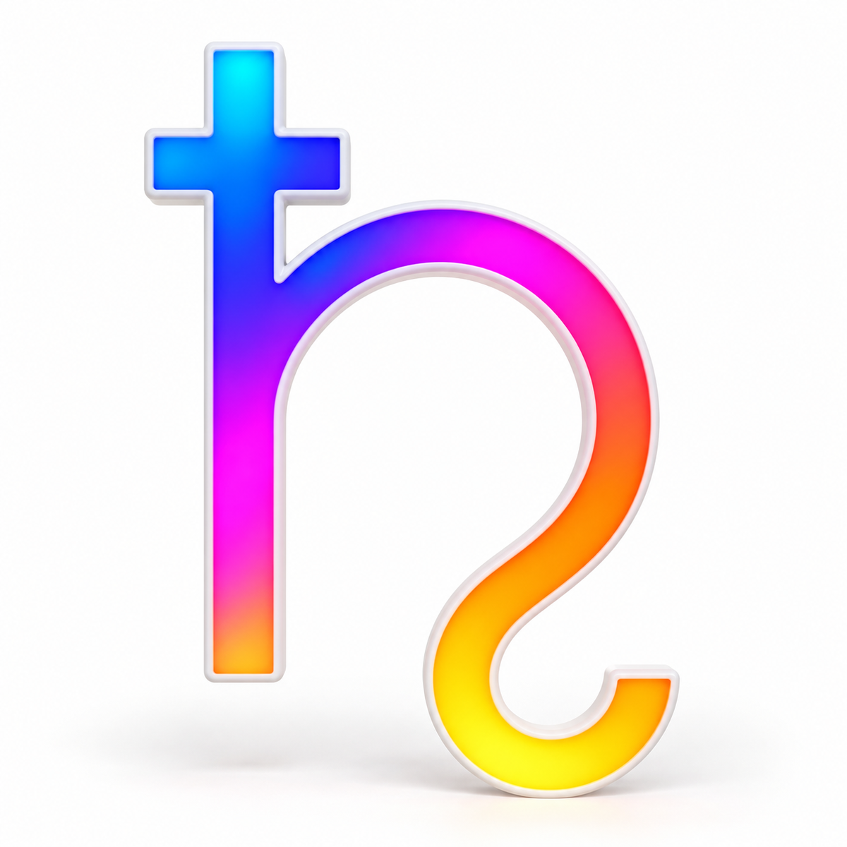 Saturn Symbol RGB LED Wall Art — 24″