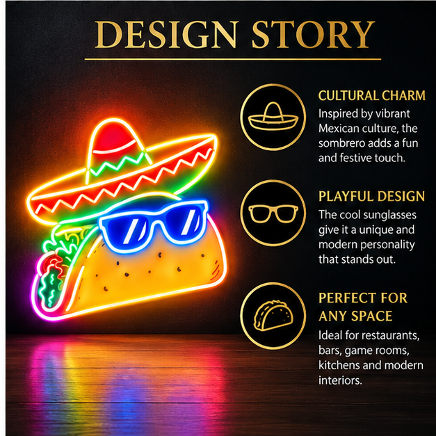Sombrero Taco RGB LED Wall Light — 24″