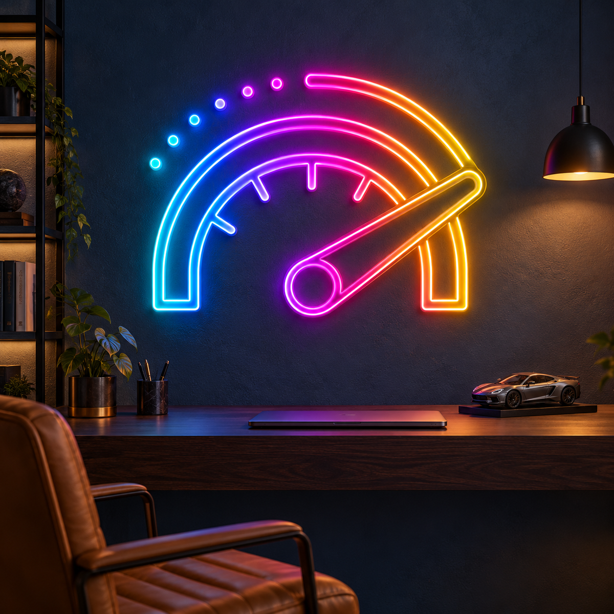 Speedometer RGB LED Wall Light — 24″