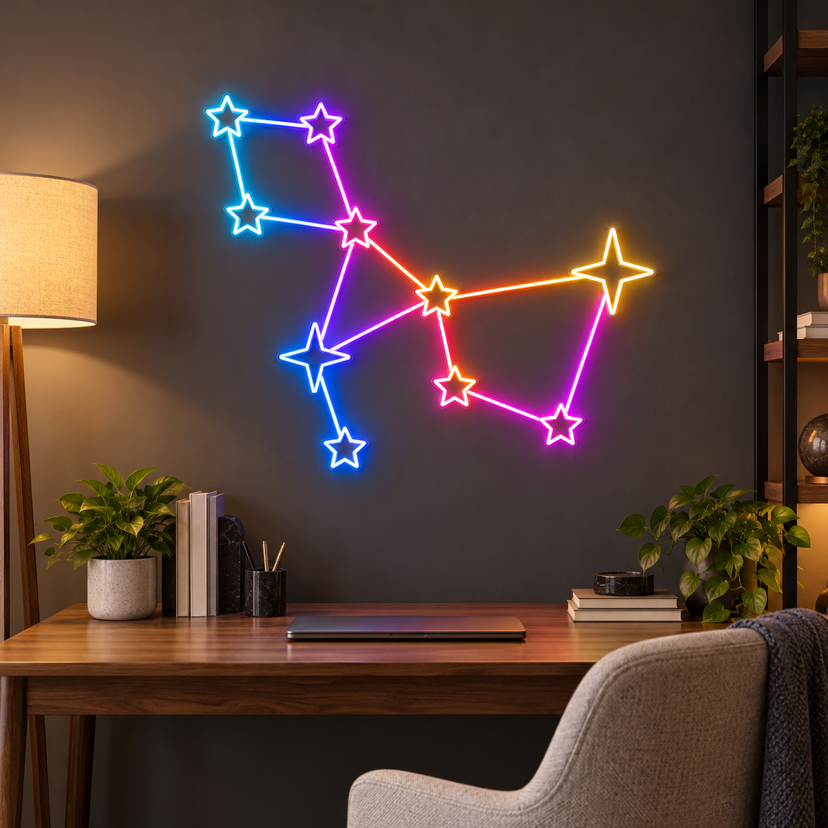 Ten Star Constellation RGB LED Wall Light — Approx. 28.1″