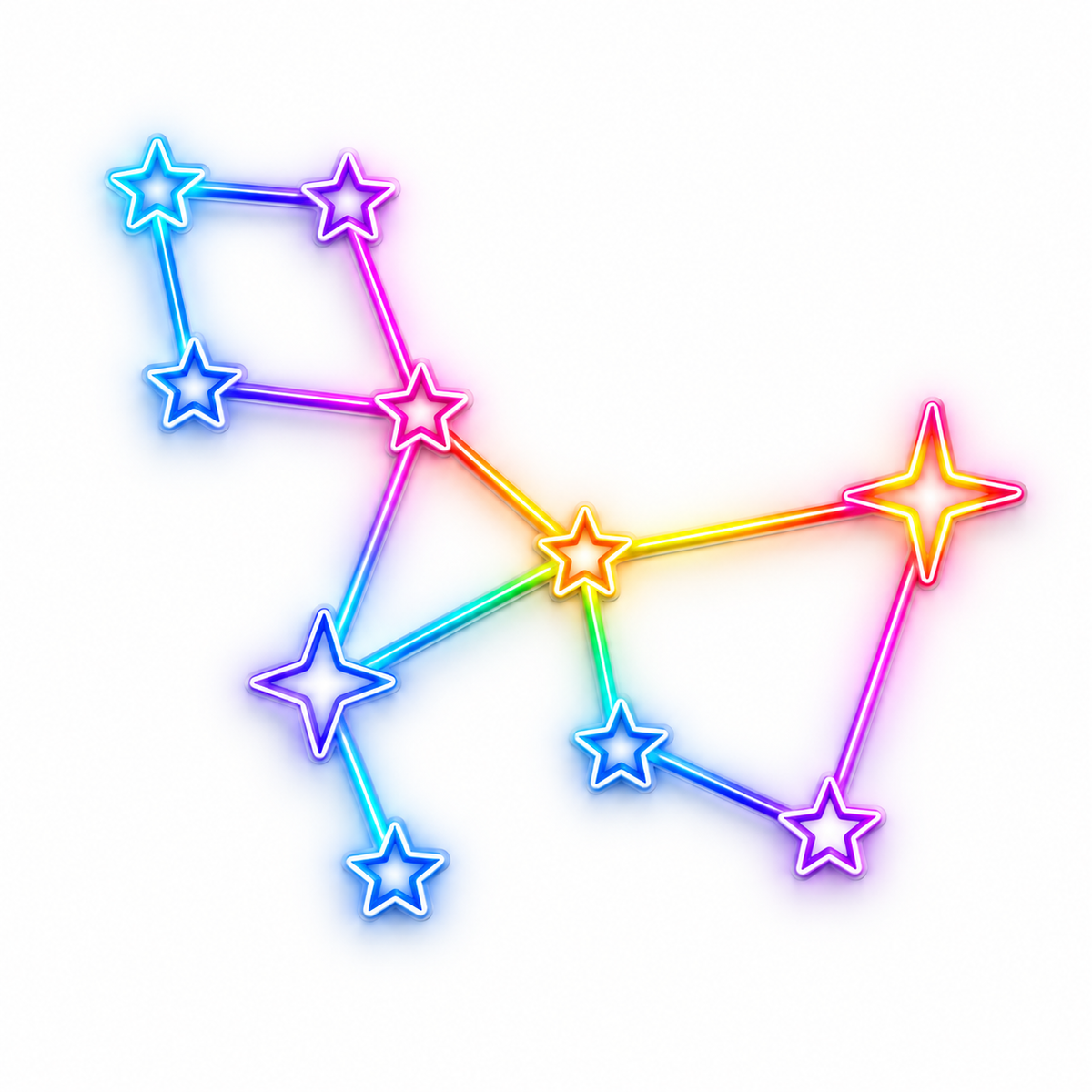 Ten Star Constellation RGB LED Wall Light — Approx. 28.1″