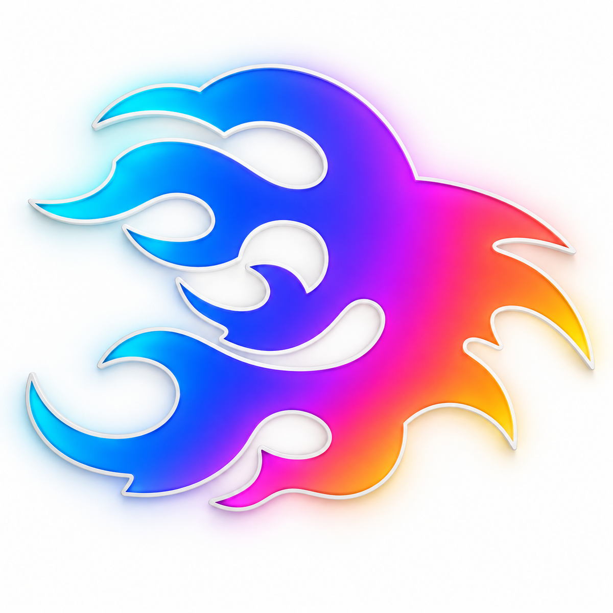 Tribal Flame RGB LED Wall Art — 24″
