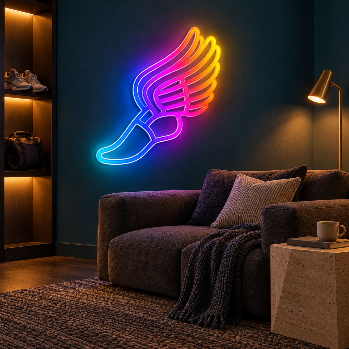 Winged Shoe RGB LED Wall Light — 24″